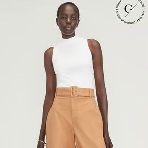 Everlane Mock Neck Crop Top